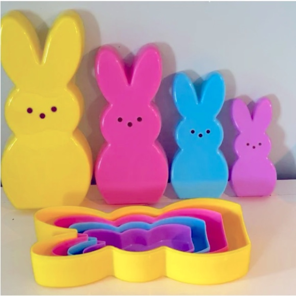 PEEPS Easter Egg Bunny Storage Containers Set - Yellow